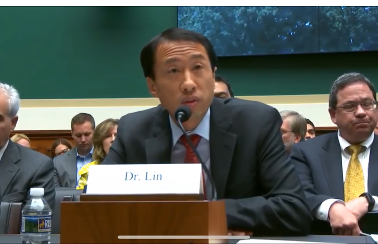 Frank Lin testifying to Congress 2017
