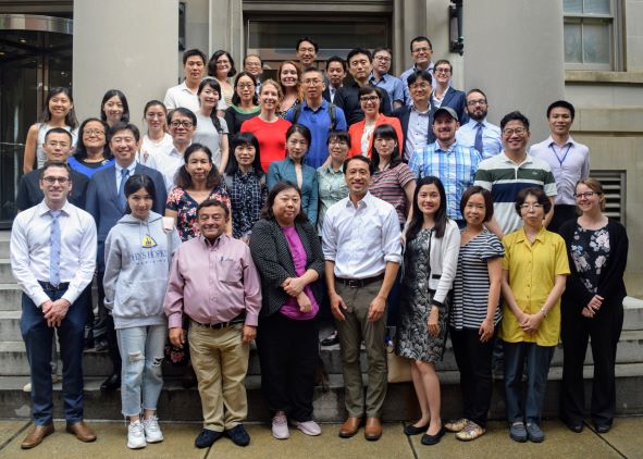 a large group of researchers and clinicians from around east Asia visit Johns Hopkins 